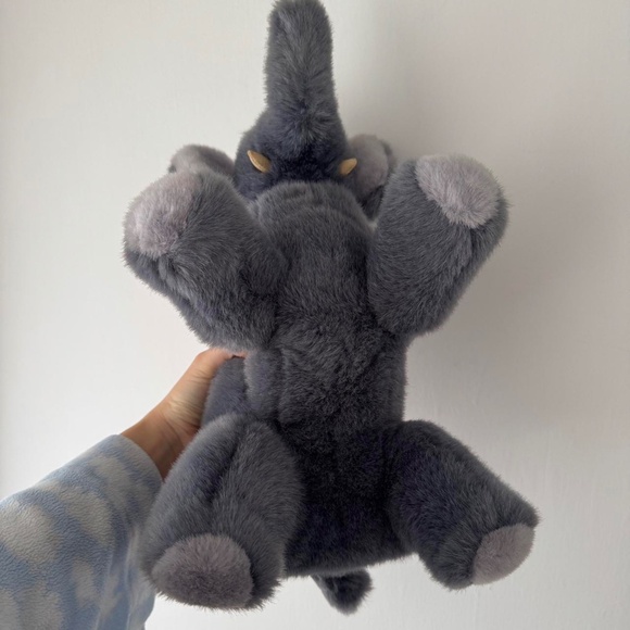 Cute blue grey elephant plush toy Dumbo Babar style jungle animals plush stuffed - Picture 5 of 7